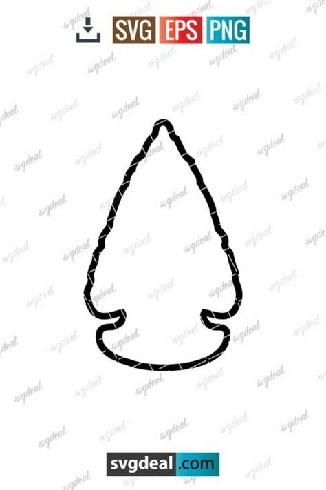 Free Arrowhead Outline Svg - SVGDeal.com