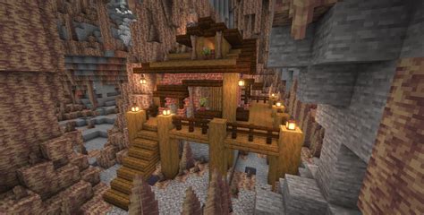 Dripstone Cave House! : r/Minecraftbuilds