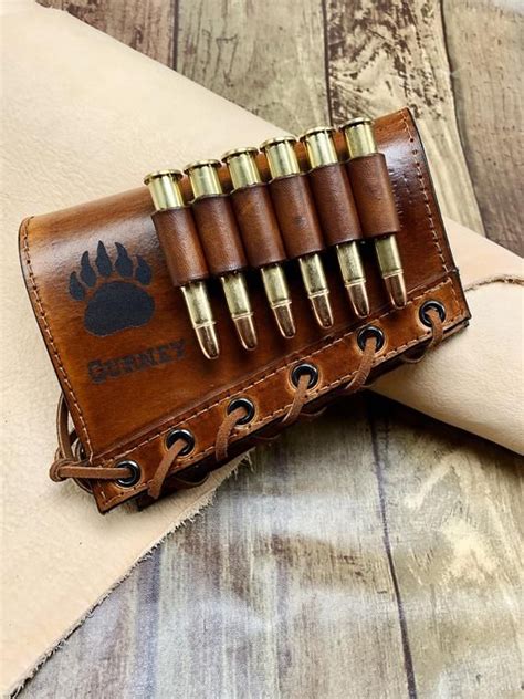 Leather Buttstock Cover Cartridge Holder -Free Personalization ...