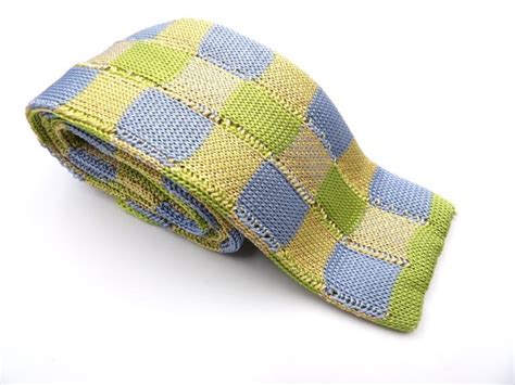 SAGE GREEN/SKY SILK KNITTED TIE