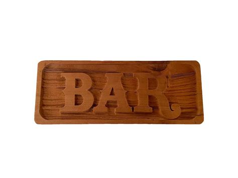 Large Vintage Wood Bar Sign Rustic Bar Sign Man Cave Sign - Etsy