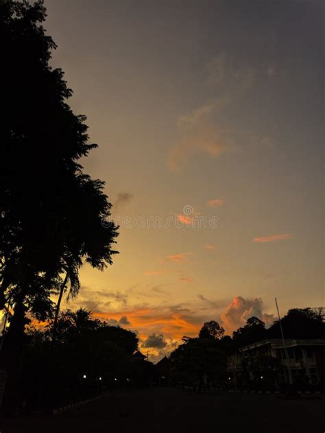 Sunset in the City of Denpasar Stock Photo - Image of denpasar ...