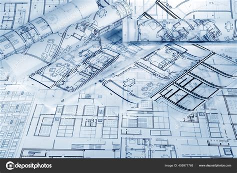 Architectural Drawings Architecture Construction Tools Stock Photo by ...