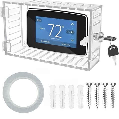 Summerkimy Universal Thermostat Lock Box with Key,Clear Large ...