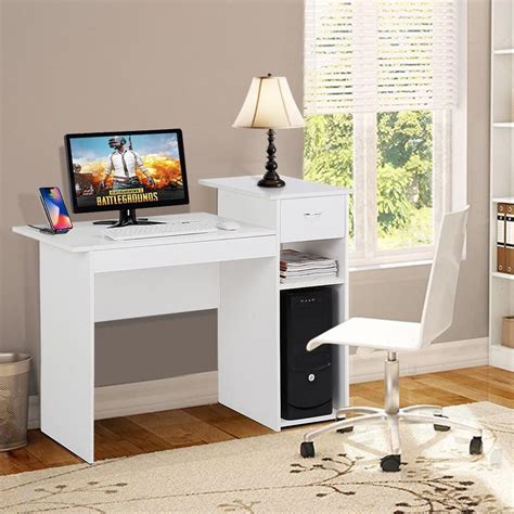 White Computer Desk With Drawers And Shelves – Warehouse of Ideas