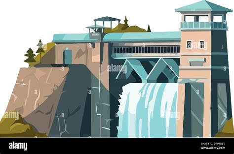 water dam architecture modern icon Stock Vector Image & Art - Alamy