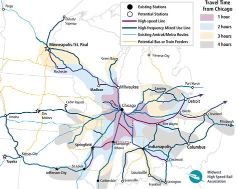 Midwest_Map_travel_time_900x720 | High Speed Rail Alliance