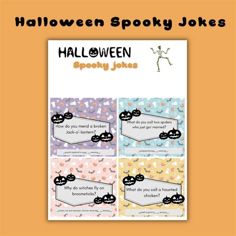 Halloween Spooky Jokes Halloween Jokes for Kids Printable - Etsy