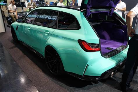 BMW M3 Touring In Mint Green With Purple Interior Looks Wild