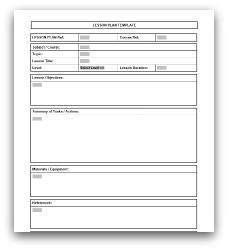 Free Editable Lesson Plan Template Word