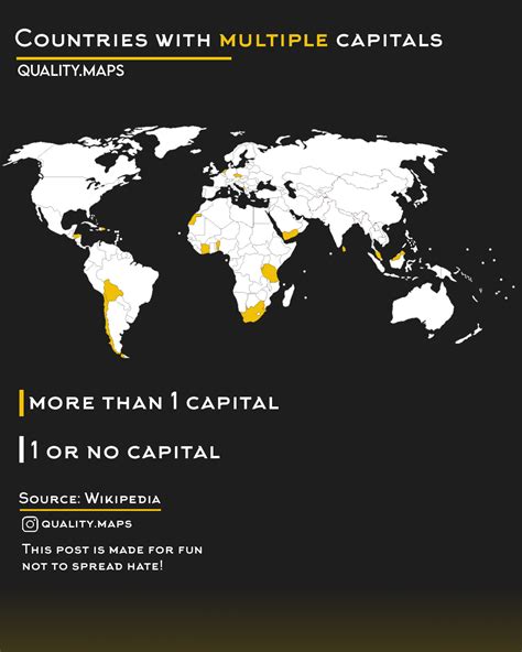 Countries with multiple capitals : r/MapPorn