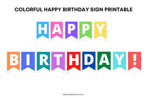 Happy Birthday Banner Printable Pdf