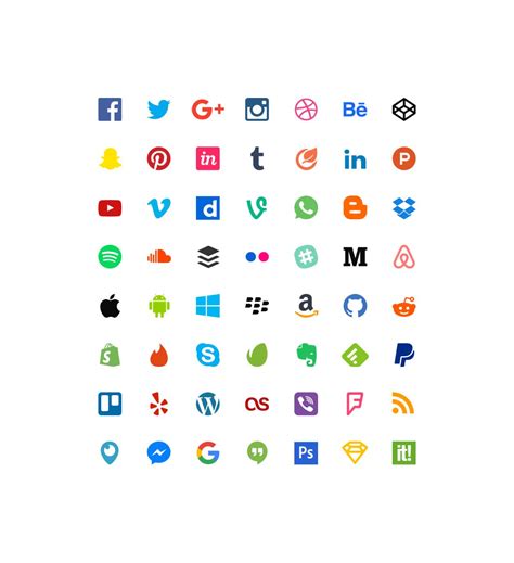 50+ Free Flat Social Media Icons - Icons - Fribly