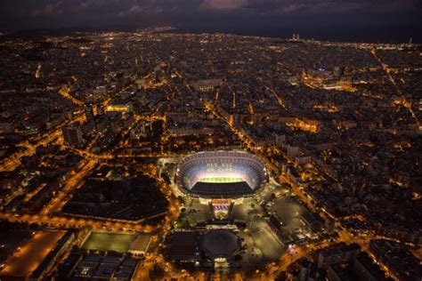 Barcelona City Birds Eye View Night - 5760x3840 - Download HD Wallpaper ...