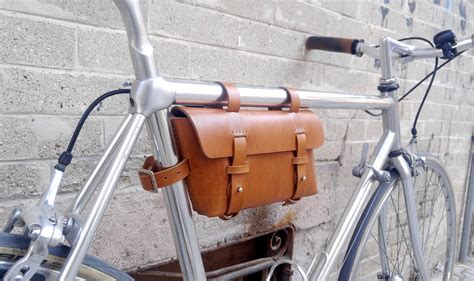 Leather Bike Frame Bag Bike Tool Bag Honey - Etsy