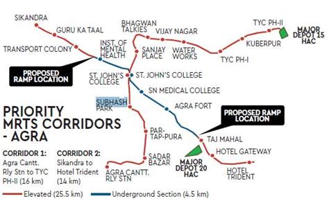 Agra Metro Route Map - Metro Rail News