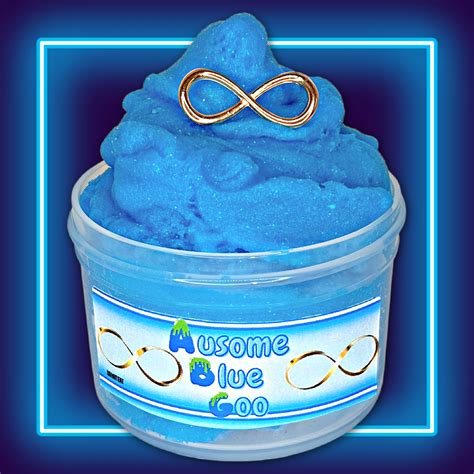 Ausome Blue Goo Glow In The Dark Slime – MerryGo Slime