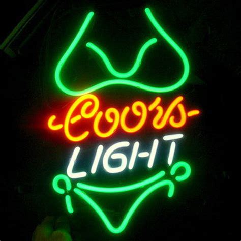 coors light neon bar sign