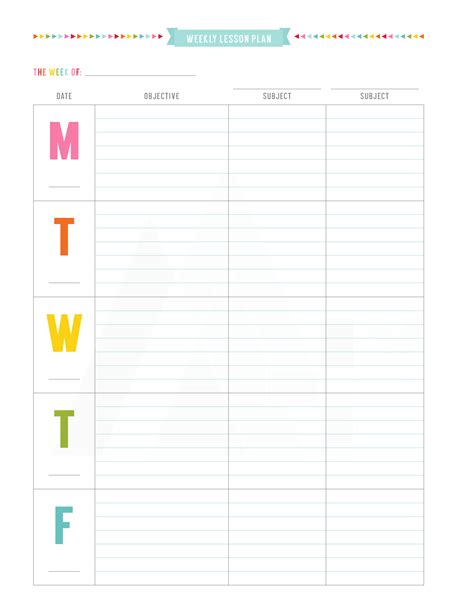 Free Printable Teacher Schedule Template - Printable Form, Templates ...