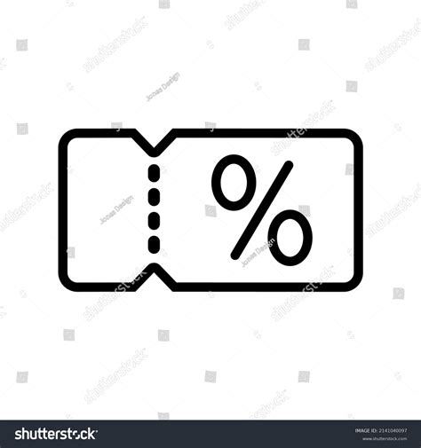 Coupon Outline Style Vector Icon Stock Vector (Royalty Free) 2141040097 ...