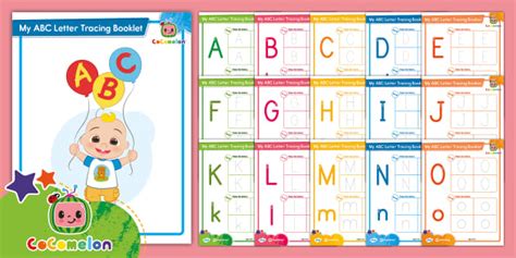 Free Free Cocomelon Abc Letter Tracing Booklet Alphabet Fun