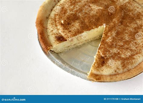 Traditional South African Milk Tart Stock Photo - Image of custard ...