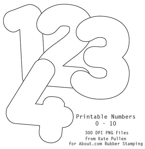 Free Printable Numbers 0–9 | Printable numbers, Free printable numbers ...