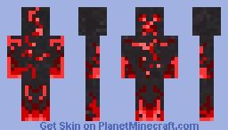 RED Creeper Minecraft Skin