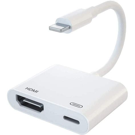 [Apple MFi Certified] Lighting to HDMI Adapter, 1080P HDMI Digital ...