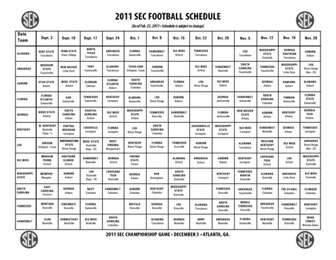 2012 Sec Helmet Football Schedule Pdf - filecloudvision