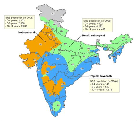 Climate Zones Map Of India