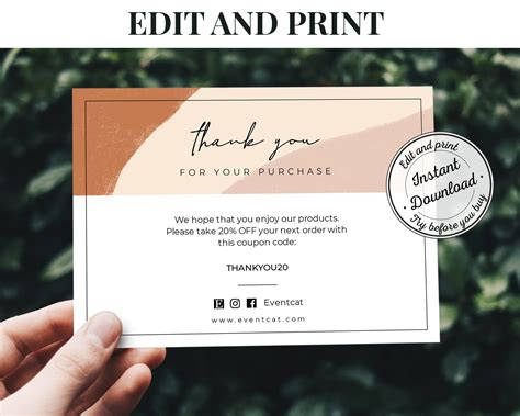 Thank You For Your Business Card Template