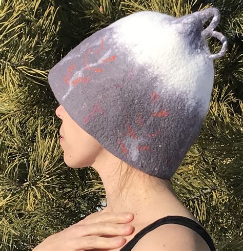 Sauna hat Felt sauna hat Women wool hat Bath accessory | Etsy