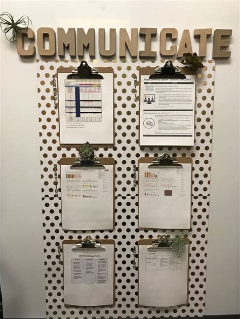 Communication Board with Clipboards for Organizing