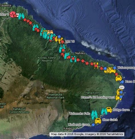 Road To Hana Map With Mile Markers