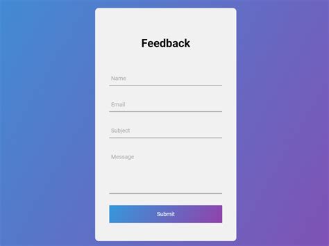 Feedback Form Template 4 - User Experience Design & Technology