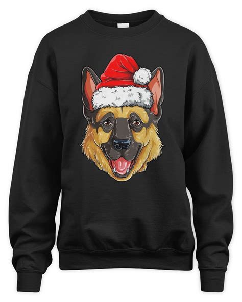 Santa German Shepherd Christmas | SenPrints