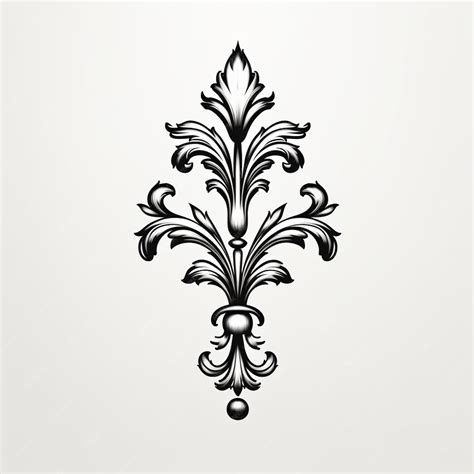 Premium AI Image | a black and white drawing of a decorative design on ...