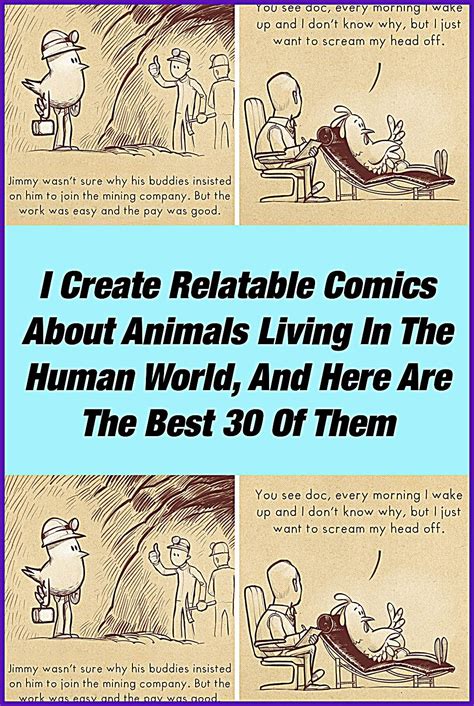 I create relatable comics about animals living in the human world and ...