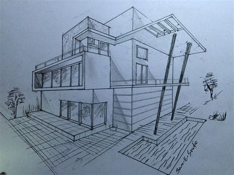 House Perspective Drawing at GetDrawings | Free download