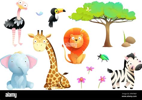 Savanna Animals Clipart Cartoon