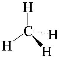 Methane Molecule in 3D using Jmol