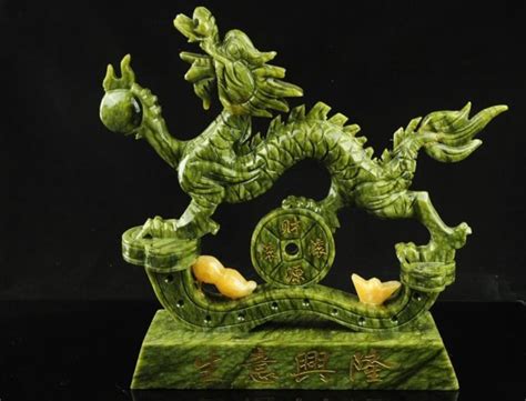 Elaborate Chinese Antique collection handmade jade dragon auspicious ...