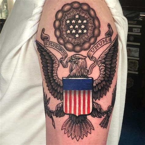 11+ Flag And Eagle Tattoo Ideas That Will Blow Your Mind!