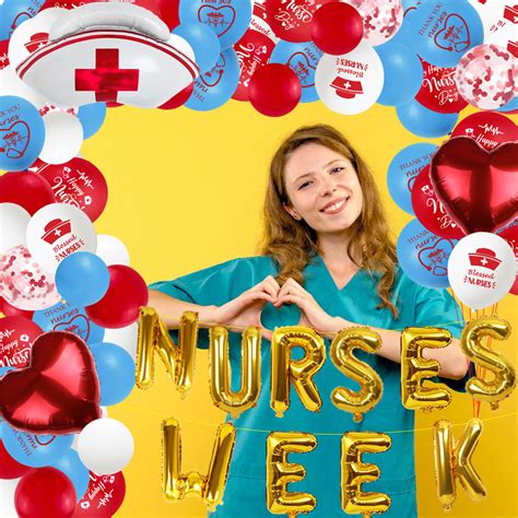 Nurses Week Decorations 126PCS Nurse Balloon Garland Arch Kit Nurses ...