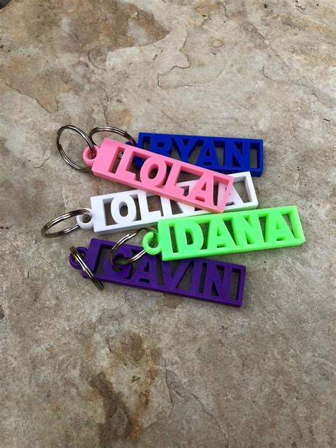 Custom Personalized Name Keychain | Etsy