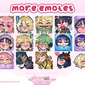 Genshin Impact Kaeya Emotes for Twitch, Discord and Youtube / Kawaii ...