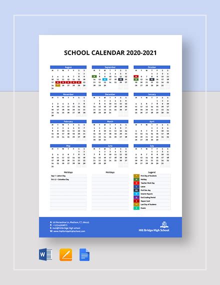 School Year Calendar Template - prntbl.concejomunicipaldechinu.gov.co