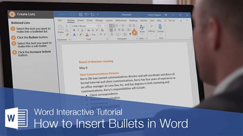 How to create bullet points in word - naadays