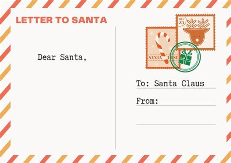 Letter to Santa Template - Etsy